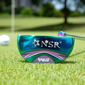 PGM NSR women's putter shows rainbow iridescent finish for visual alignment.