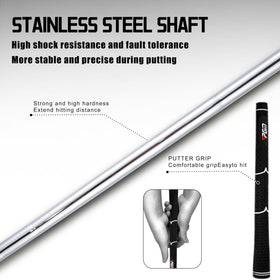 PGM Oversea with integrated aiming line for quick alignment before each stroke.