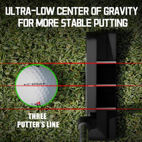 PGM Oversea Putter grip closeup shows non-slip comfort.