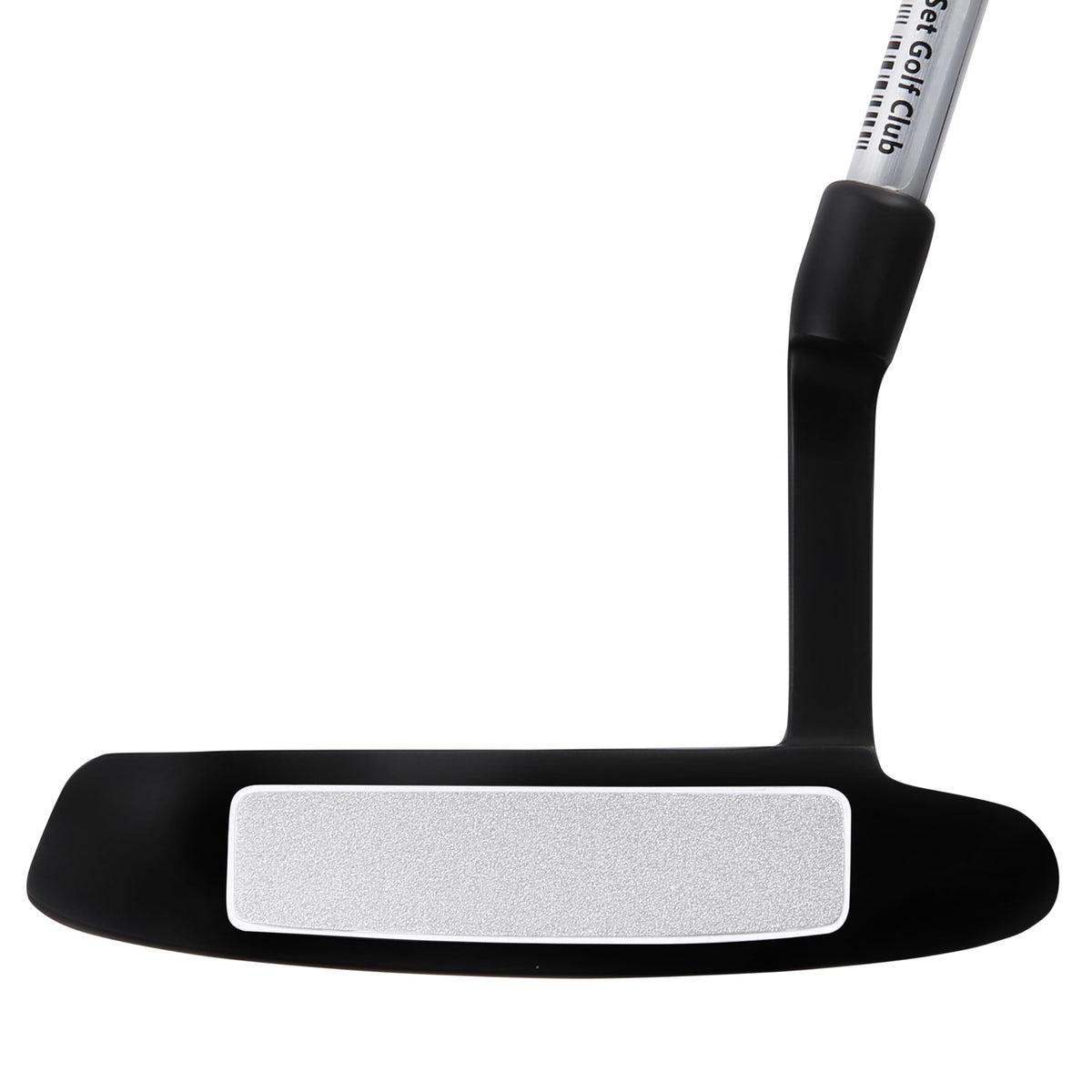 PGM Oversea Putter grooved face promotes forgiving contact and straighter rolls.