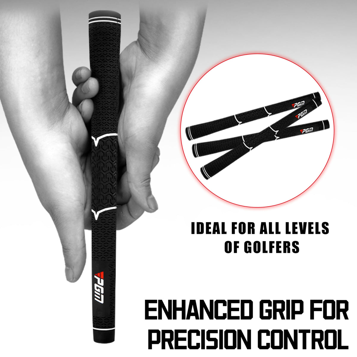 PGM Oversea putter shows an integrated white alignment line for easy target aiming.