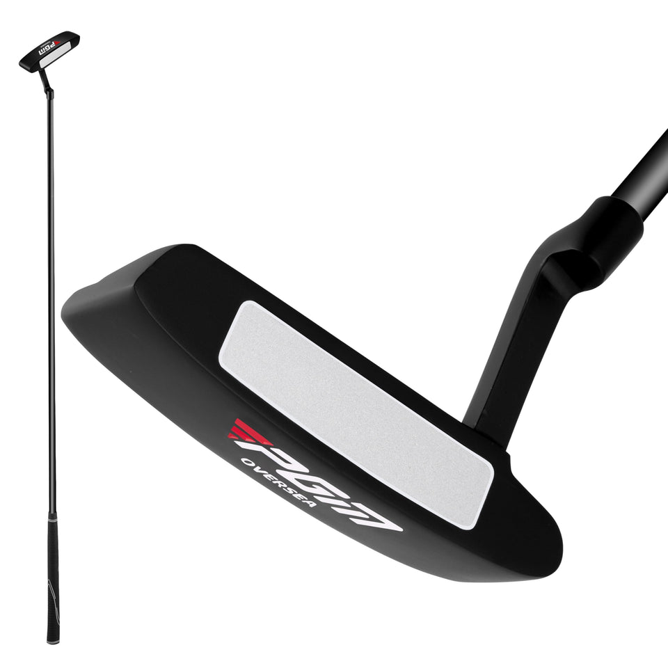 PGM Oversea putter blade design aids precise alignment on the green.