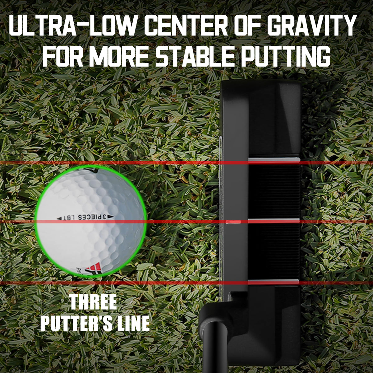 PGM Oversea putter right-handed model for natural setup and stroke.
