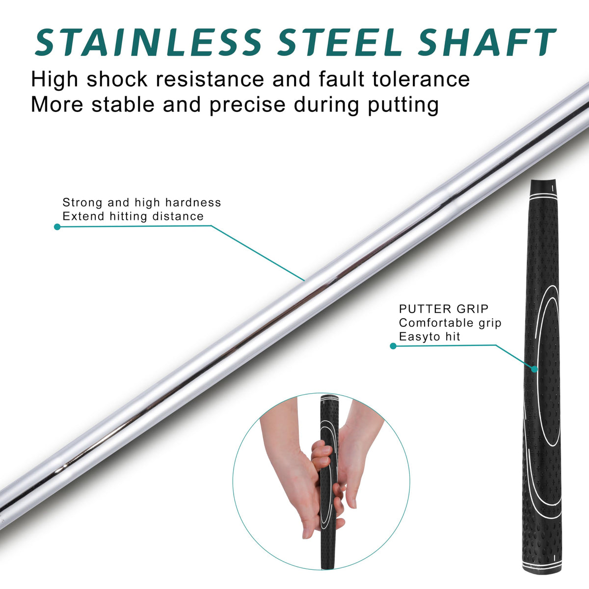 PGM Oversea steel shaft delivers durability and consistent feel through greens