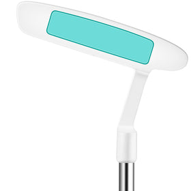 PGM Oversea putter showing white aiming line guides effortless setup on greens