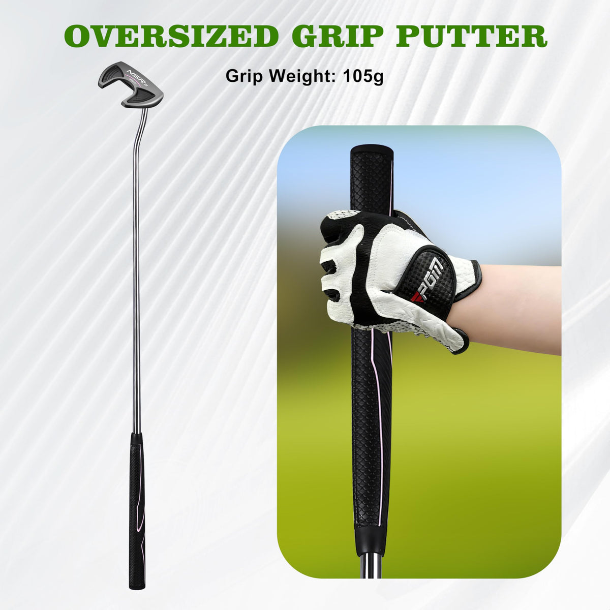 PGM oversized grip reduces wrist movement for steadier strokes.