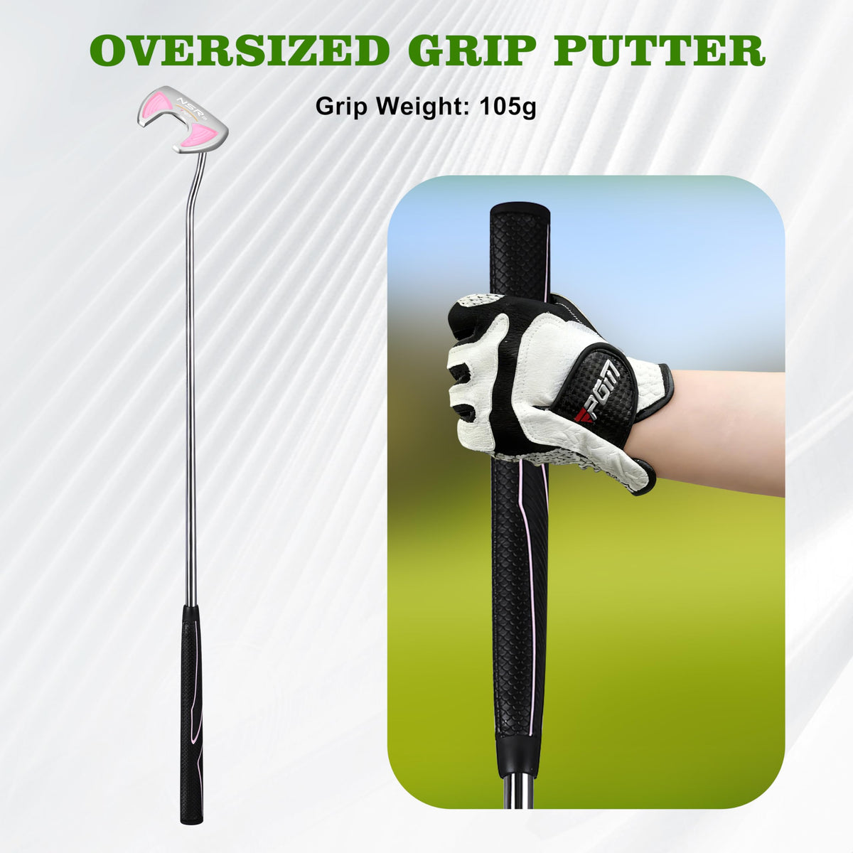 PGM oversized grip reduces wrist movement for smoother strokes.