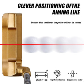 PGM alignment line helps aim more accurately during putting