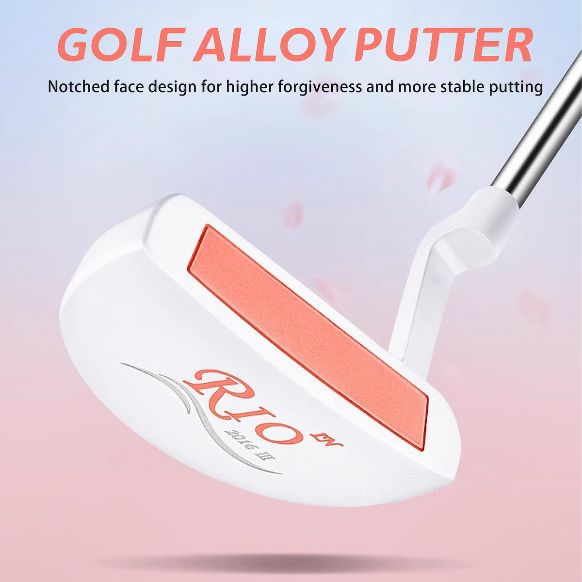 PGM putter face grooves promote smooth roll and stable trajectory.