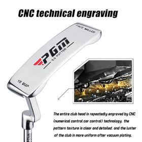 PGM putter head features CNC engraving for consistent performance
