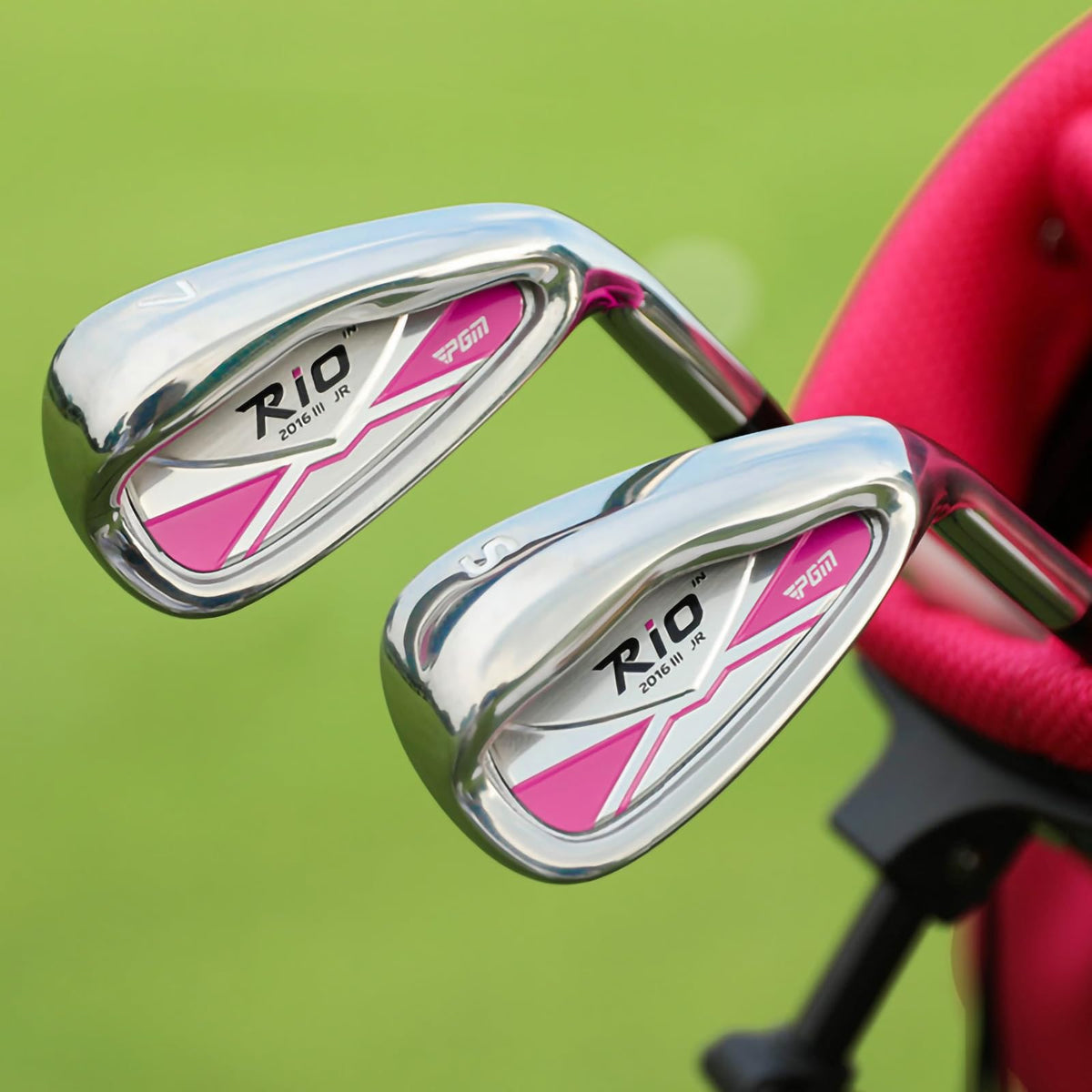 PGM Rio 9/P iron promotes solid contact with lighter feel for kids.
