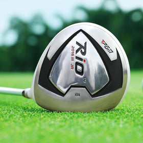 PGM Rio junior 6/7 iron close-up shows forgiving contact.