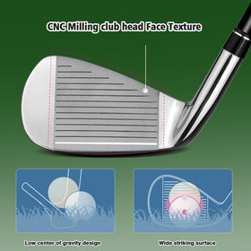 PGM Rio 7 Iron graphite shaft offers light feel and steadier tempo for controlled swings.