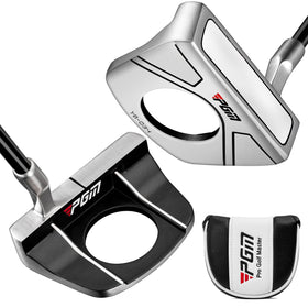 PGM standing golf putter with ball pickup for effortless ball retrieval on the green.