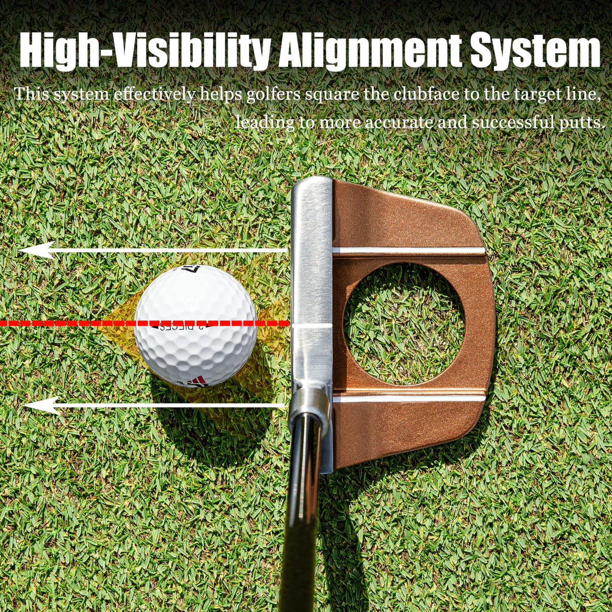 PGM stainless steel head delivers solid feel and durable performance.