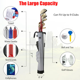 PGM Sunday Golf Bag carry handle provides quick, comfortable lifting.