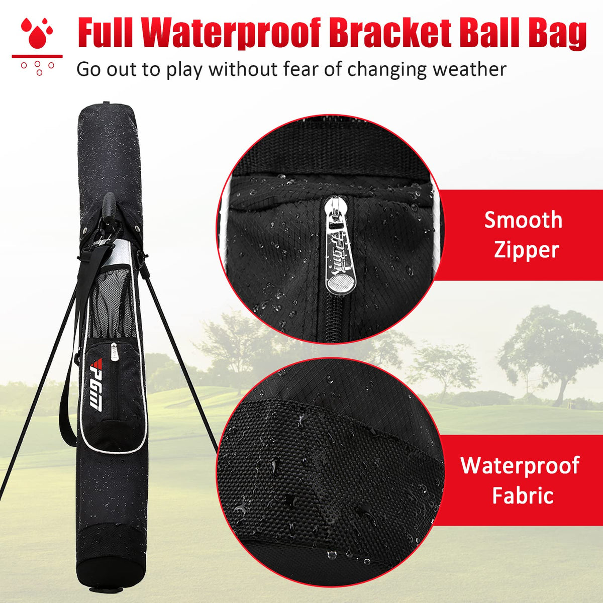 PGM Sunday bag with reinforced grab handle and padded strap for comfortable carrying