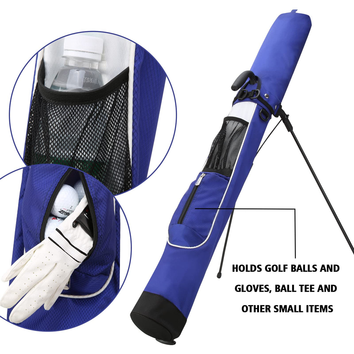 PGM Sunday Golf Bag holds up to nine clubs comfortably.
