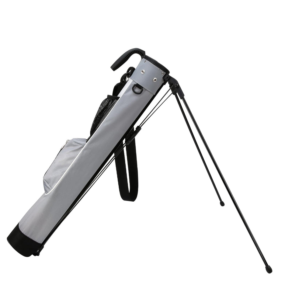 PGM Sunday Golf Bag with Stand, stable base for quick club access.