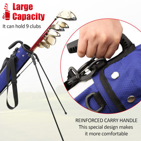 PGM Sunday Golf Bag waterproof fabric protects clubs and gear.