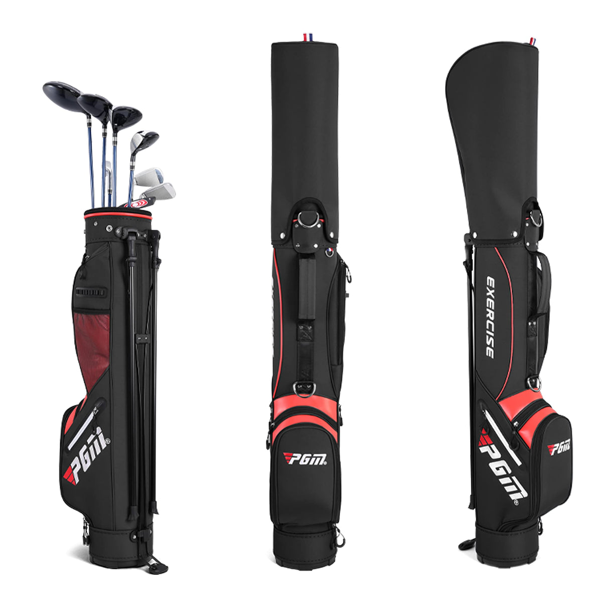 PGM Sunday bag interior organization with six pockets keeps clubs and accessories sorted