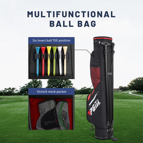 PGM Sunday stand bag strap and stand system enables stable, hands-free setup