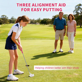PGM three-line alignment helps kids aim on short and mid-range putts.