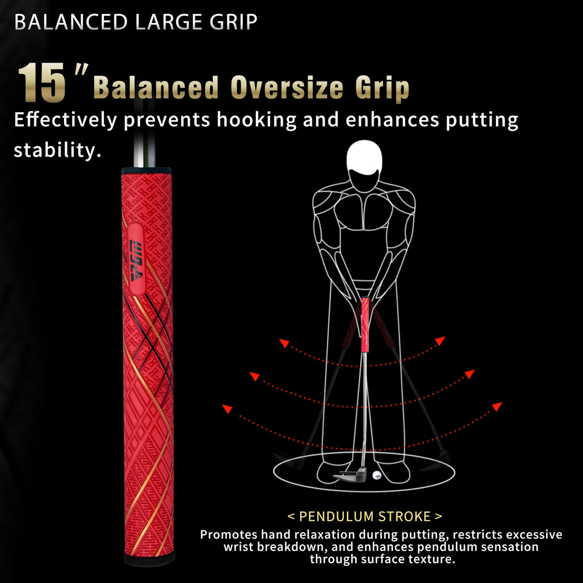 PGM TUG024 stainless shaft dampens vibrations for comfort.