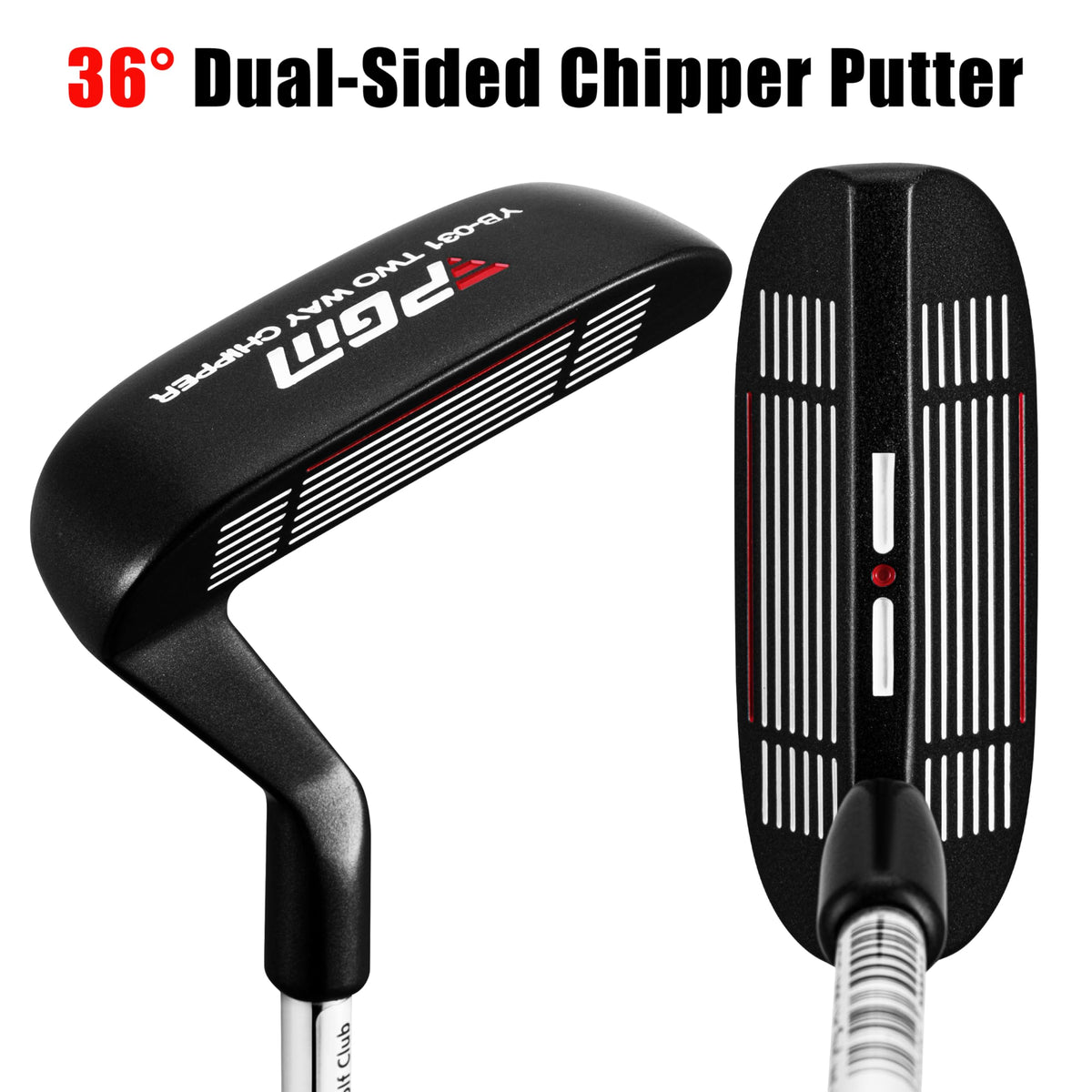 PGM two-way chipper 36° face for precise contact from tight lies.