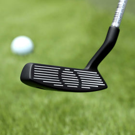PGM weighted head and low bounce promote smooth turf interaction and contact.