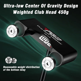 PGM Weighted Putter graphite shaft keeps weight light and controllable.