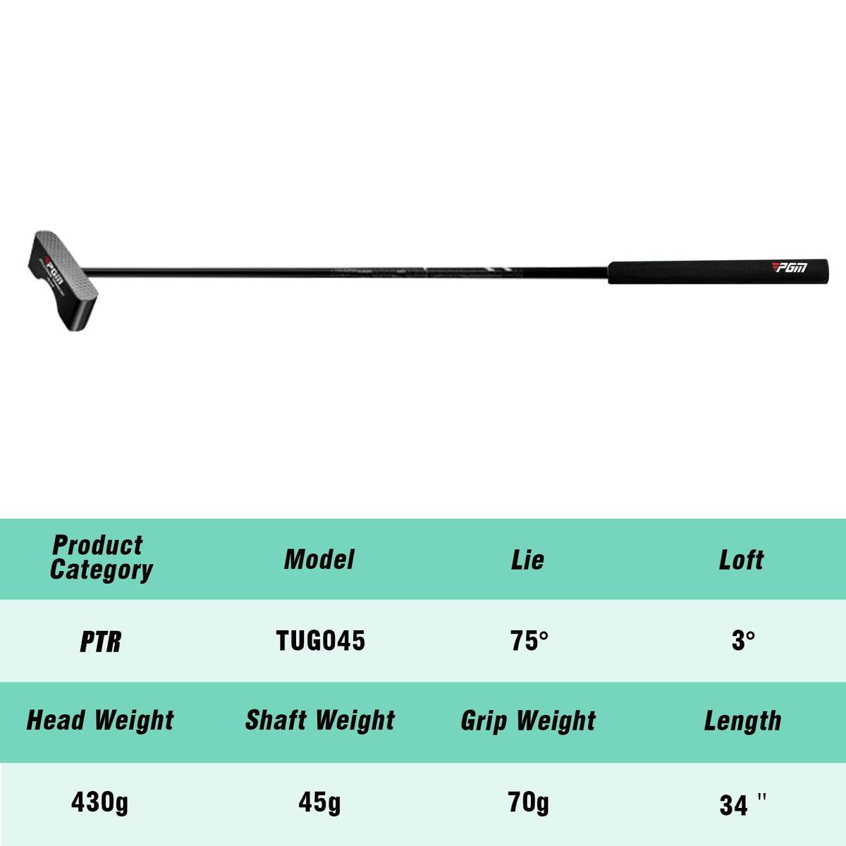 PGM Pro sweet-spot putter targets the short game with precision.