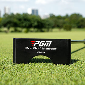 PGM Putter wide-base design improves stability on uneven greens.