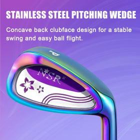 PGM Women's Golf Iron PW metal head detail emphasizes corrosion-resistant stainless steel head