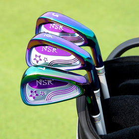 PGM Women's Golf Iron PW practice session image demonstrates forgiving performance
