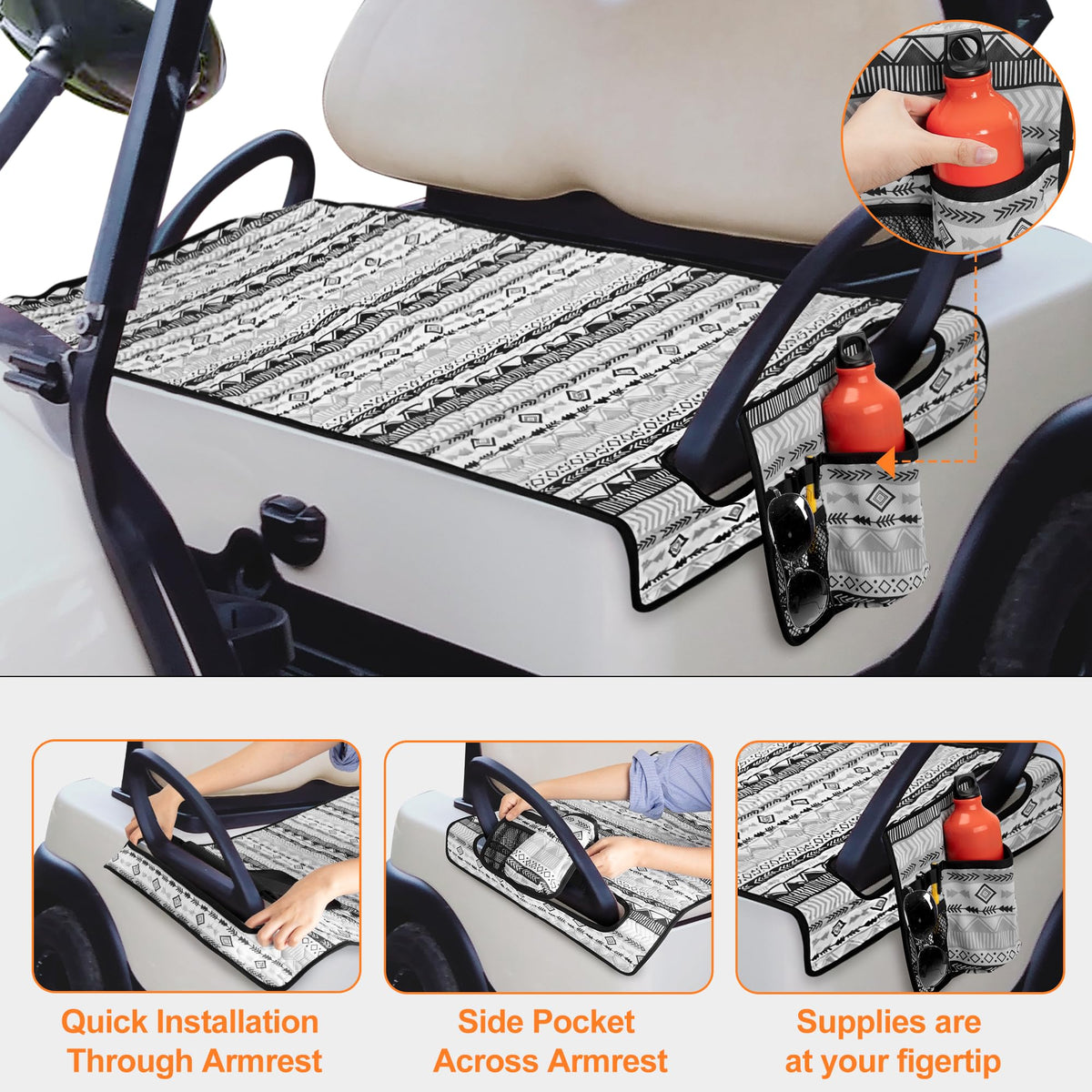 Non-slip bottom keeps seats secure during bumpy rides