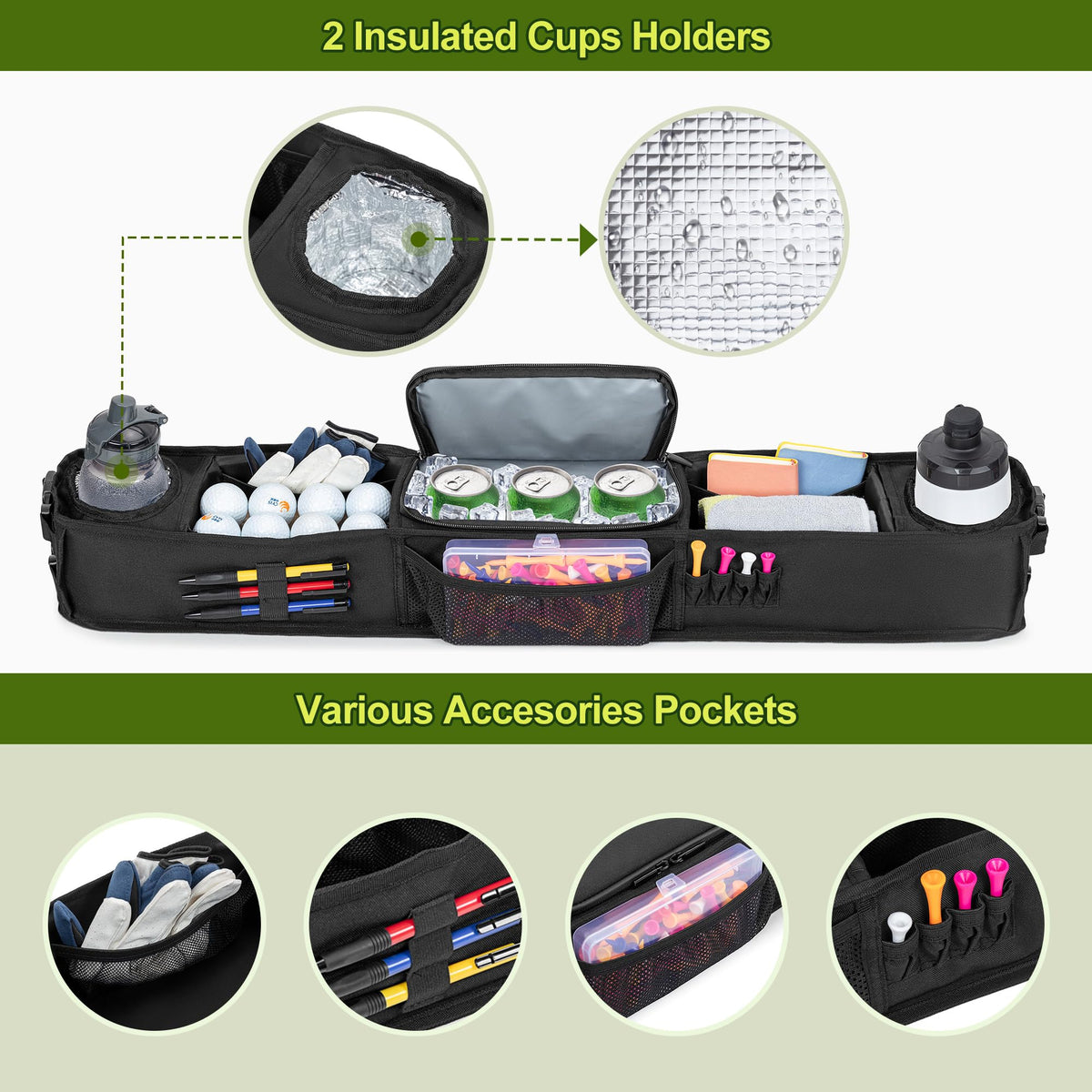 PGmoon front basket with cooling section demonstrates beverage cooling on hot rounds.