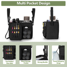 PGmoon front pocket with tees and phone slots keeps essentials within reach.