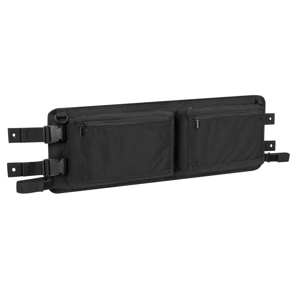 PGmoon golf cart ceiling storage bag front view showing spacious top pocket for towels