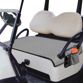 PGmoon golf cart seat blanket with 4 side pockets keeps essentials organized on rides.