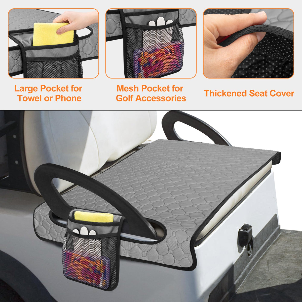 PGmoon seat blanket shields seats in sun or rain, preserving fabric and comfort.
