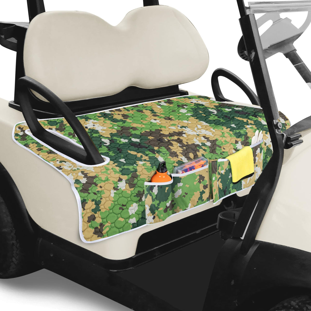 PGmoon golf cart seat cover with universal fit protects and refreshes seats