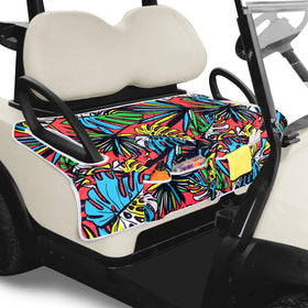 PGmoon universal-fit golf cart seat cover on EZGO models protects upholstery