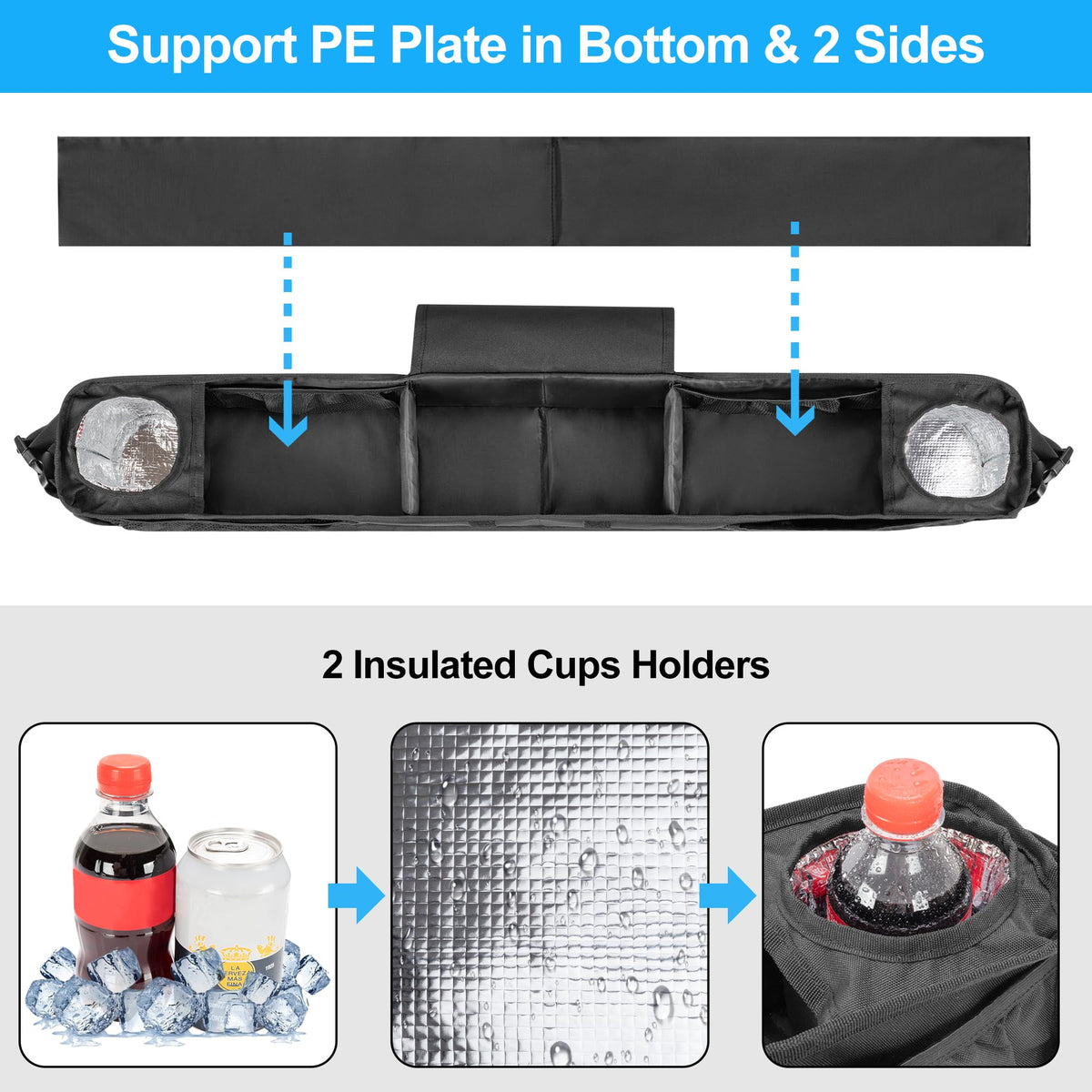 PGmoon insulated cup holders keep drinks secure and cool