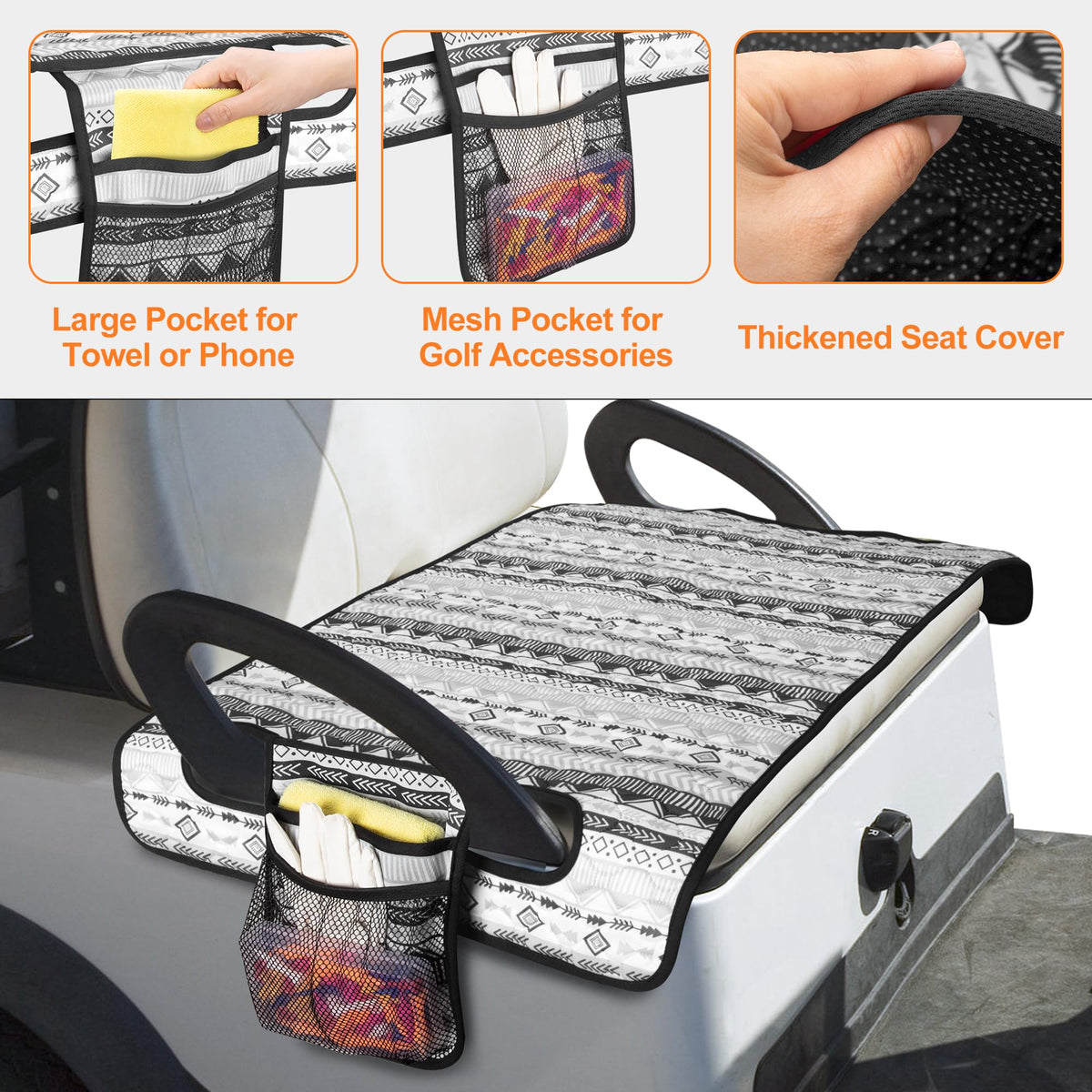 Universal installation for most two-person golf carts
