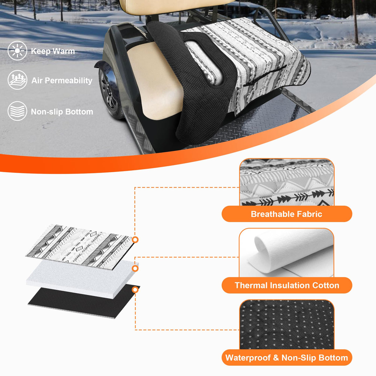 PGmoon seat blanket with four front pockets keeps sunglasses and towels within reach