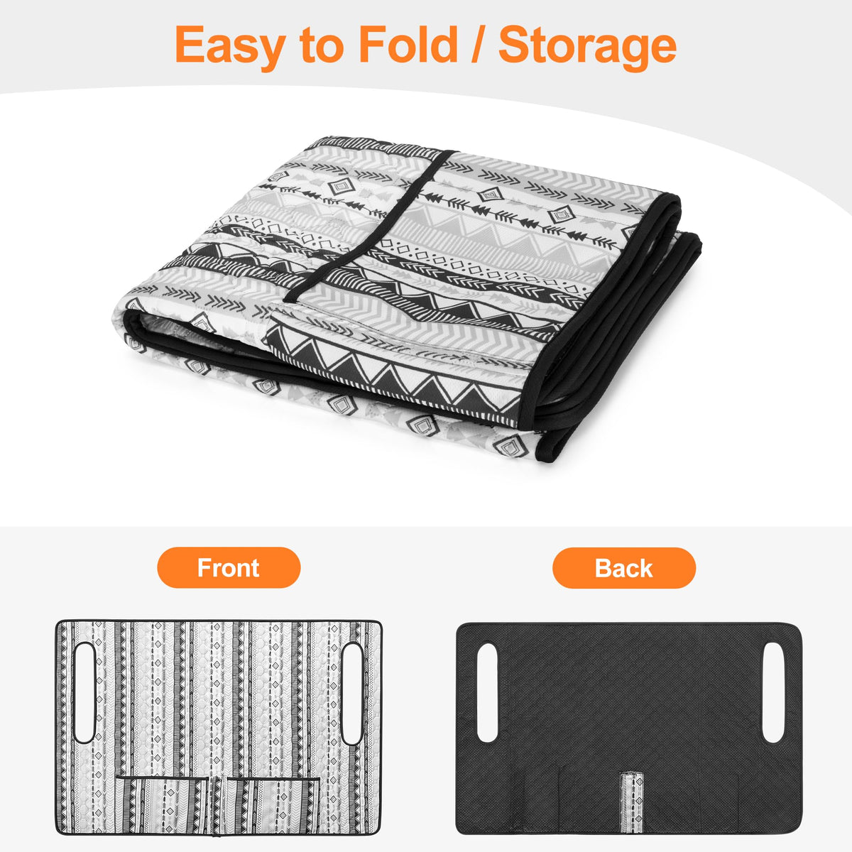 PGmoon front-pocket storage helps organize essentials like water bottles and gloves