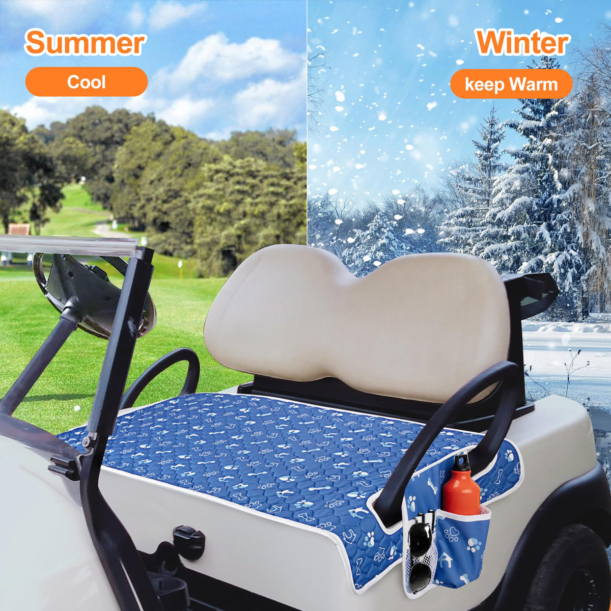 Summer ride comfort with PGmoon towel blanket reducing heat and friction