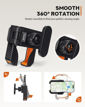 PHCOHIDO 360-degree rotation for portrait or landscape viewing on the cart.