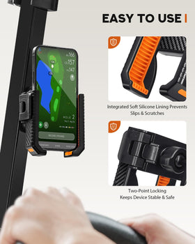 PHCOHIDO universal-fit phone mount adapts to any smartphone on the go.
